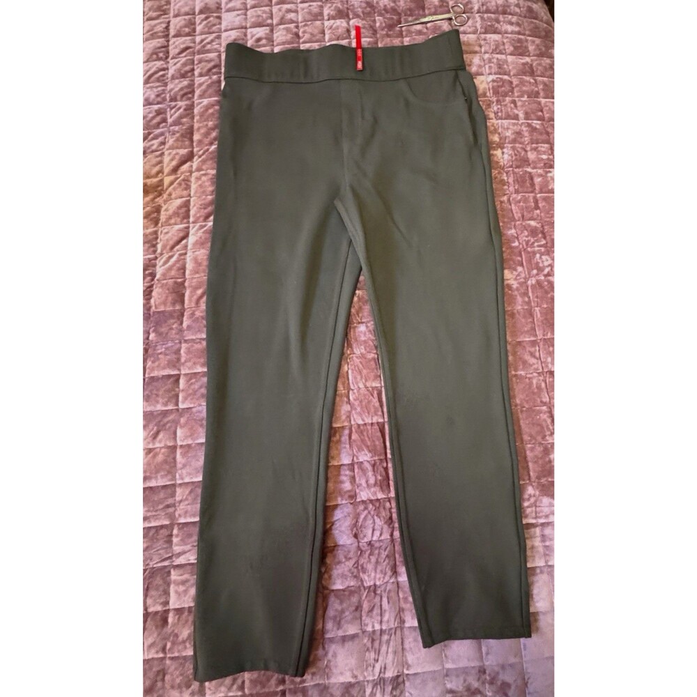 SPANX Jean-ish Black High Rise Ankle Leggings XL Pull-On Stretch Pockets